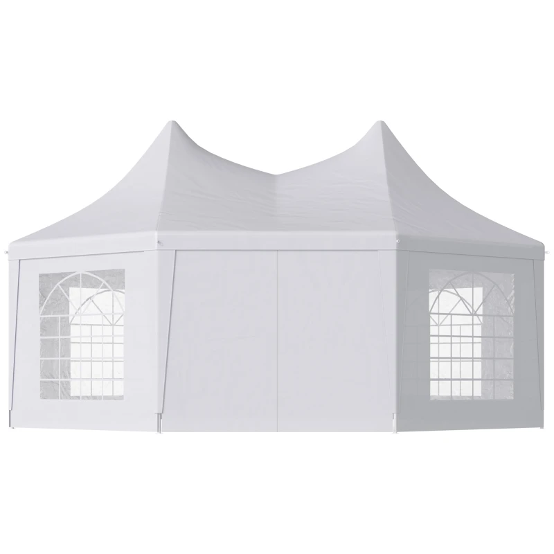Outsunny 22 x 16 ft Party Tent, Wedding Tent with Sidewalls, Heavy Duty Event Tent with 2 Doors and 6 Windows, Outdoor Gazebo Tent for Party, White